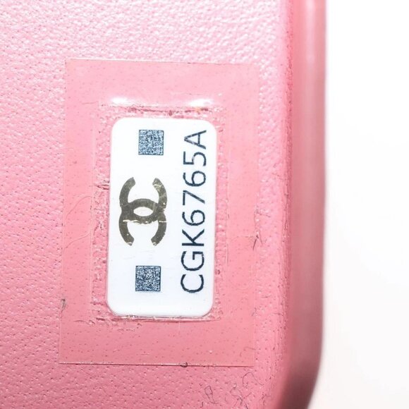 CHANEL Matelasse Chain iPhone Case Lamb Skin Pink CC Auth PP819 - Picture 13 of 15